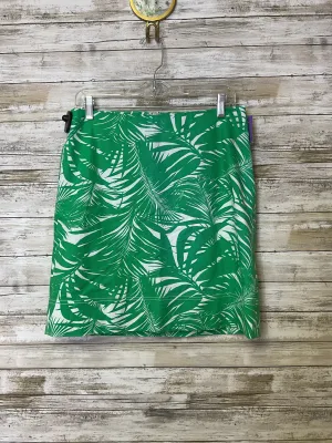 Skirt Mini & Short By Talbots In Green & White, Size:6