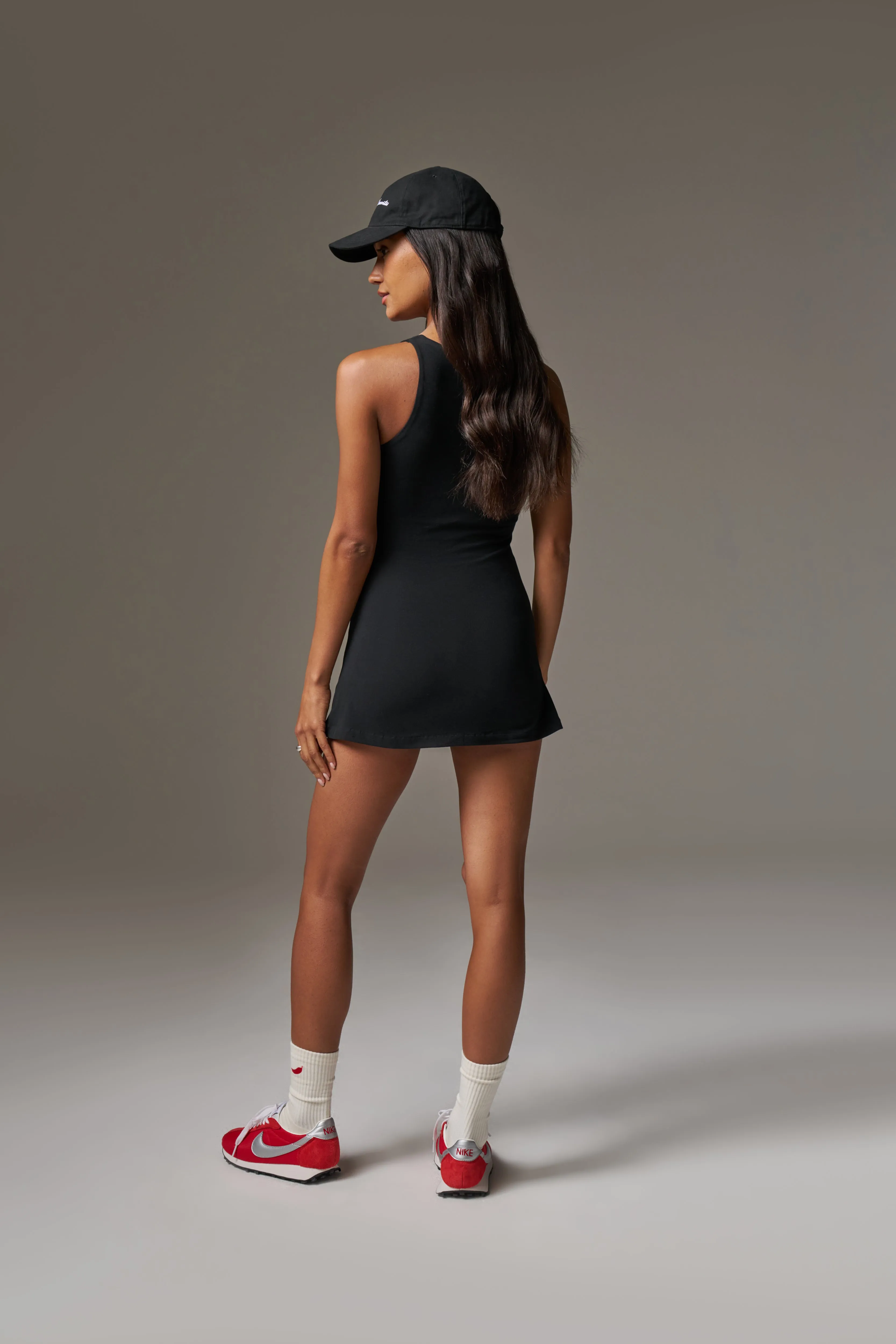 SOFT TOUCH SKORT DRESS - BLACK