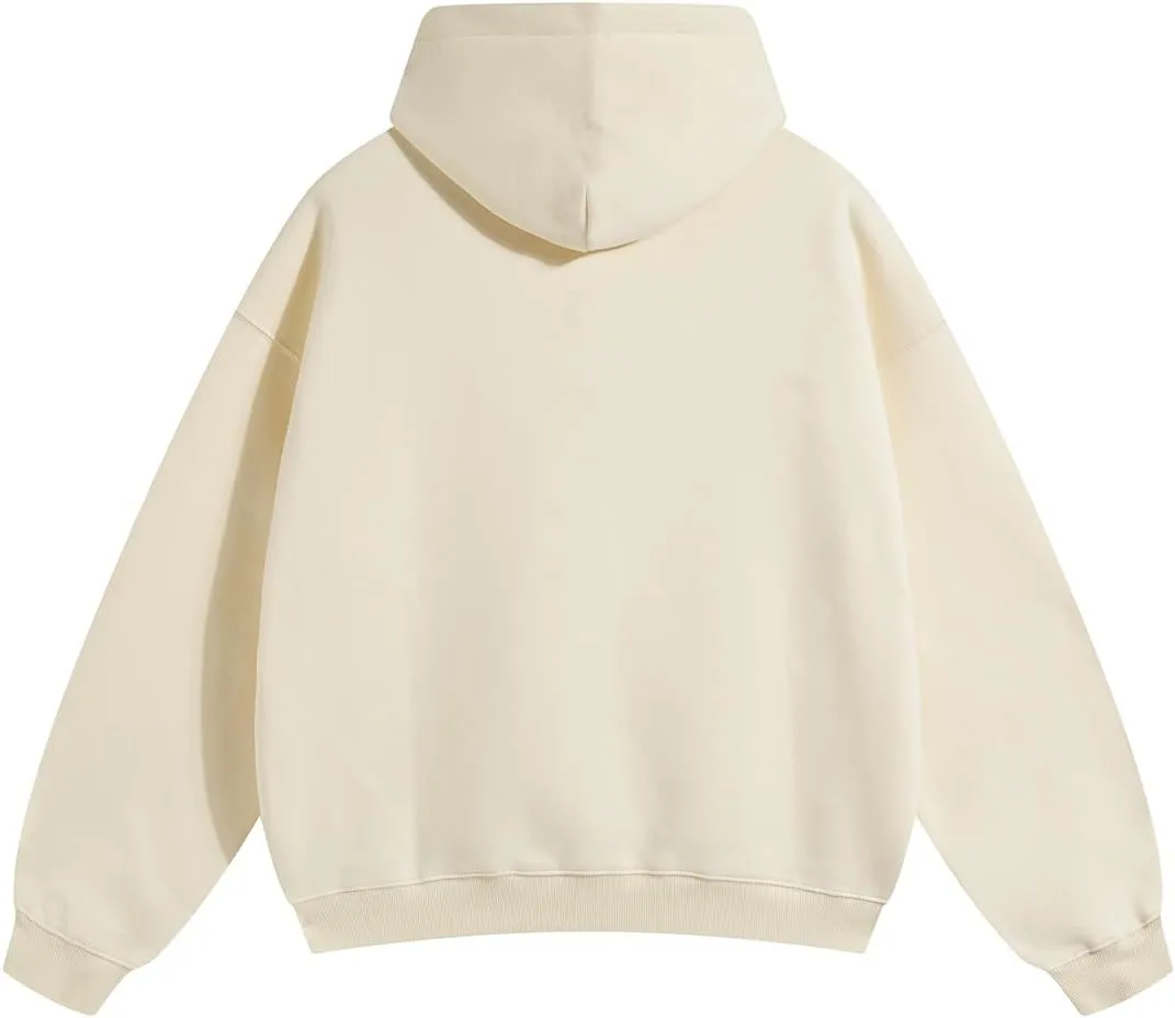 VFIVE UNFOUR 350gsm Thick Cotton Lined Hoodies Winter Oversized Blank Hoodies Warm Sweatshirts