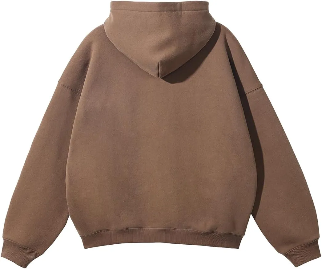 VFIVE UNFOUR 350gsm Thick Cotton Lined Hoodies Winter Oversized Blank Hoodies Warm Sweatshirts