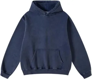 VFIVE UNFOUR Retro Washed Thick Cotton Hoodies Winter Oversized Hoodies Warm Vintage Sweatshirts
