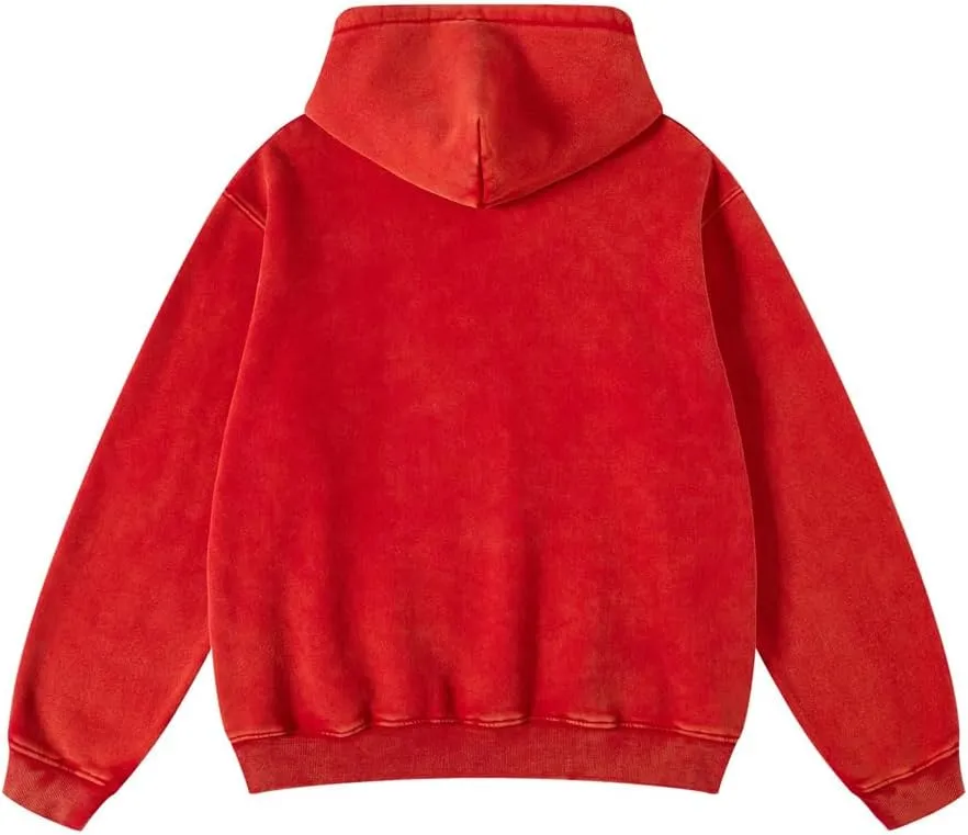 VFIVE UNFOUR Retro Washed Thick Cotton Hoodies Winter Oversized Hoodies Warm Vintage Sweatshirts