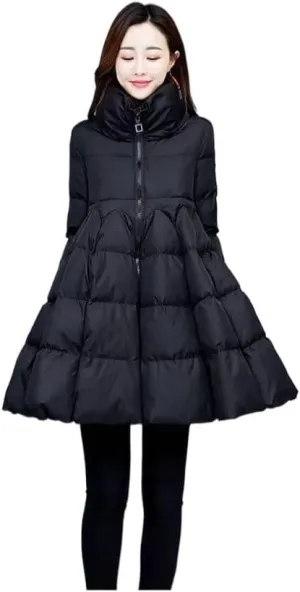 Winter Parkas Women Jacket Thicken Down Cotton Jacket Mid-Long Outerwear Warm Cotton Padded Coats