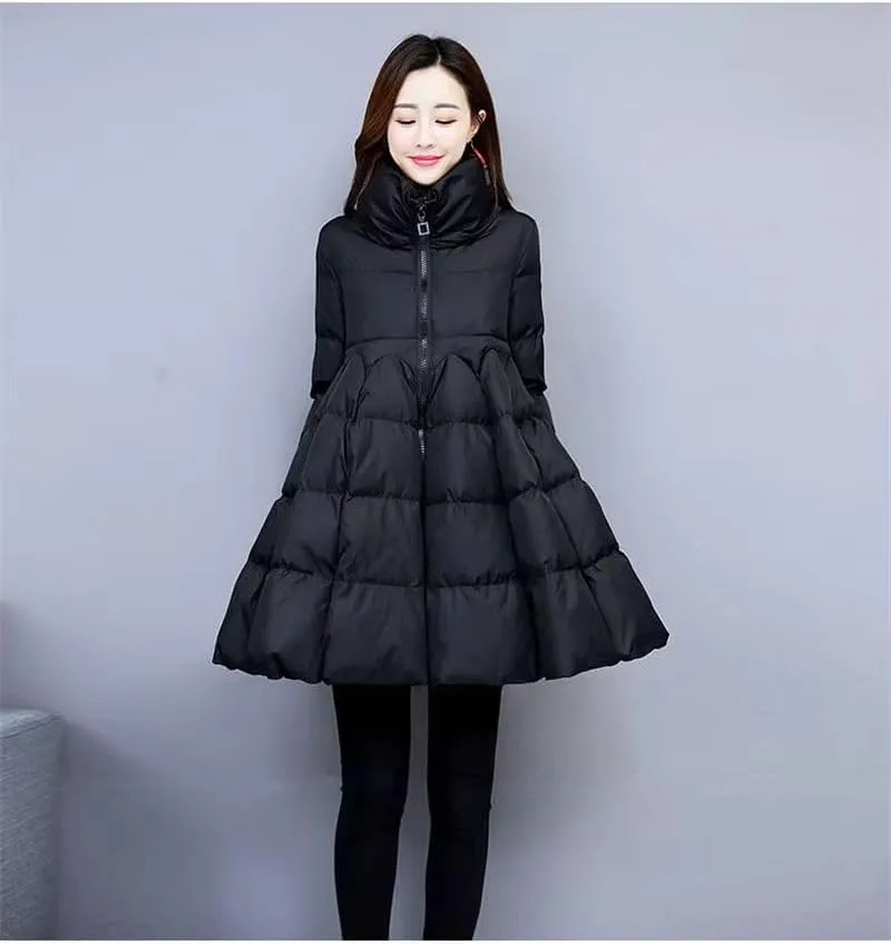 Winter Parkas Women Jacket Thicken Down Cotton Jacket Mid-Long Outerwear Warm Cotton Padded Coats