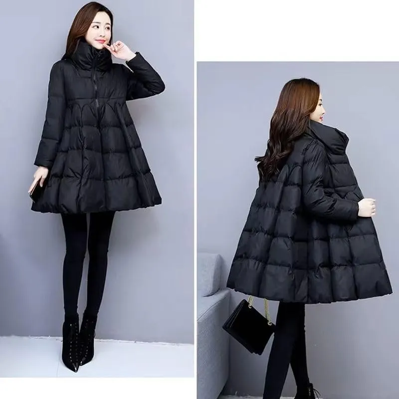 Winter Parkas Women Jacket Thicken Down Cotton Jacket Mid-Long Outerwear Warm Cotton Padded Coats