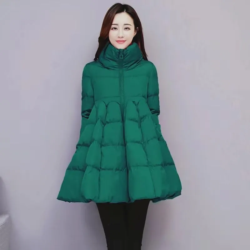 Winter Parkas Women Jacket Thicken Down Cotton Jacket Mid-Long Outerwear Warm Cotton Padded Coats