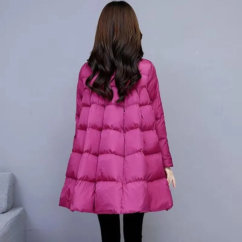 Winter Parkas Women Jacket Thicken Down Cotton Jacket Mid-Long Outerwear Warm Cotton Padded Coats