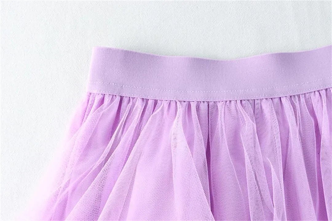 Women Irregular Cake Skirt Midi Long High Waist A Line Skirts Tulle Party Mid-Calf Skirt