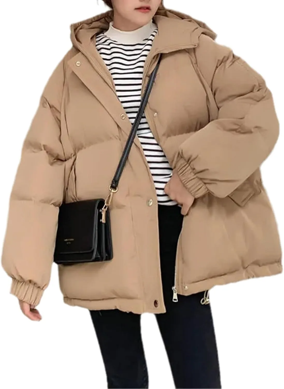 Women Short Jacket Winter Parkas Thick Hooded Cotton Padded Jackets Coats Loose Puffer Parkas Outwear