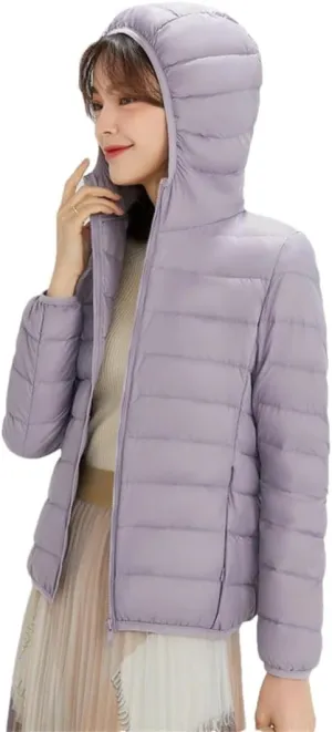Women Ultra Light Down Jacket White Duck Down Hooded Jackets Warm Coat Parka Female Portable Outwear Windbreaker