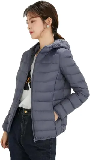 Women Ultra Light Down Jacket White Duck Down Hooded Jackets Warm Coat Parka Female Portable Outwear Windbreaker