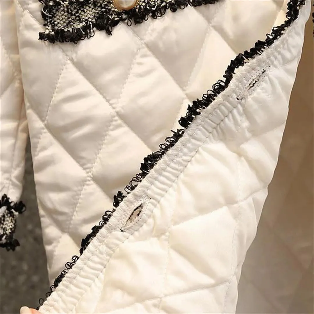 Women Winter Cotton Padded Parkas Thick Warm Overcoat Elegant Lightweight Long Outerwear Korean Quilted Coats