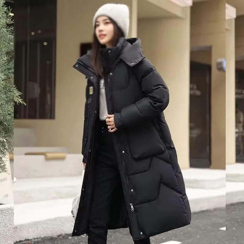 Women's Cotton Padded Coat Cropped Winter Loose Fit Thickened Jacket Padded