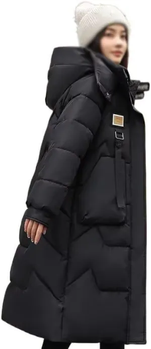 Women's Cotton Padded Coat Cropped Winter Loose Fit Thickened Jacket Padded