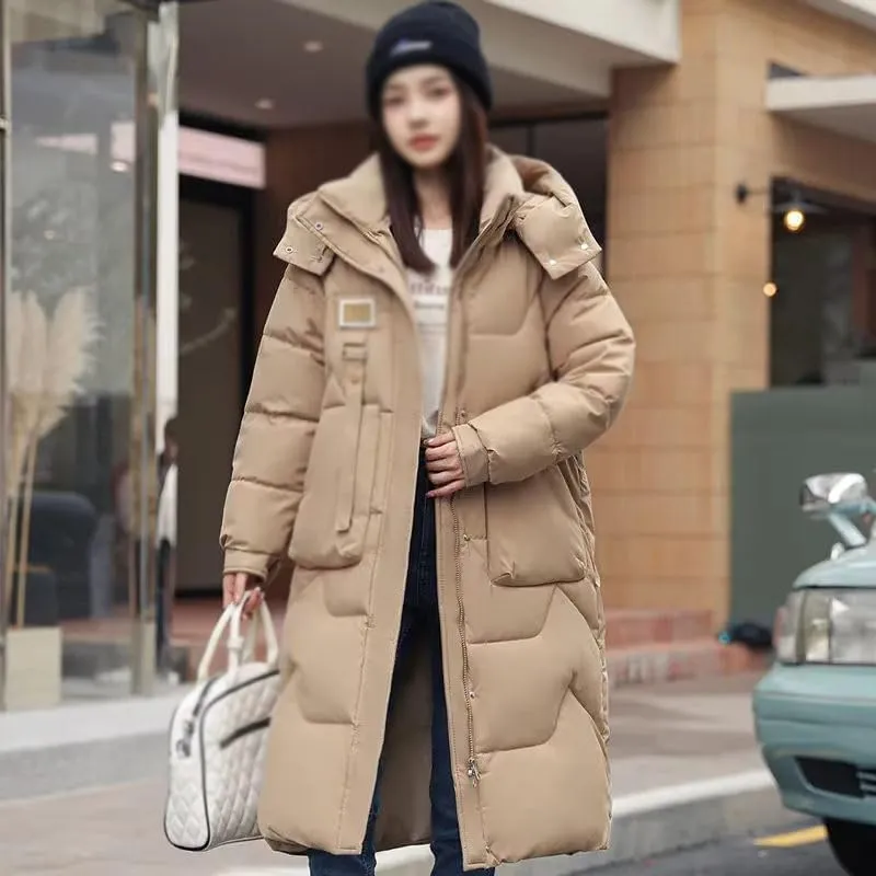 Women's Cotton Padded Coat Cropped Winter Loose Fit Thickened Jacket Padded