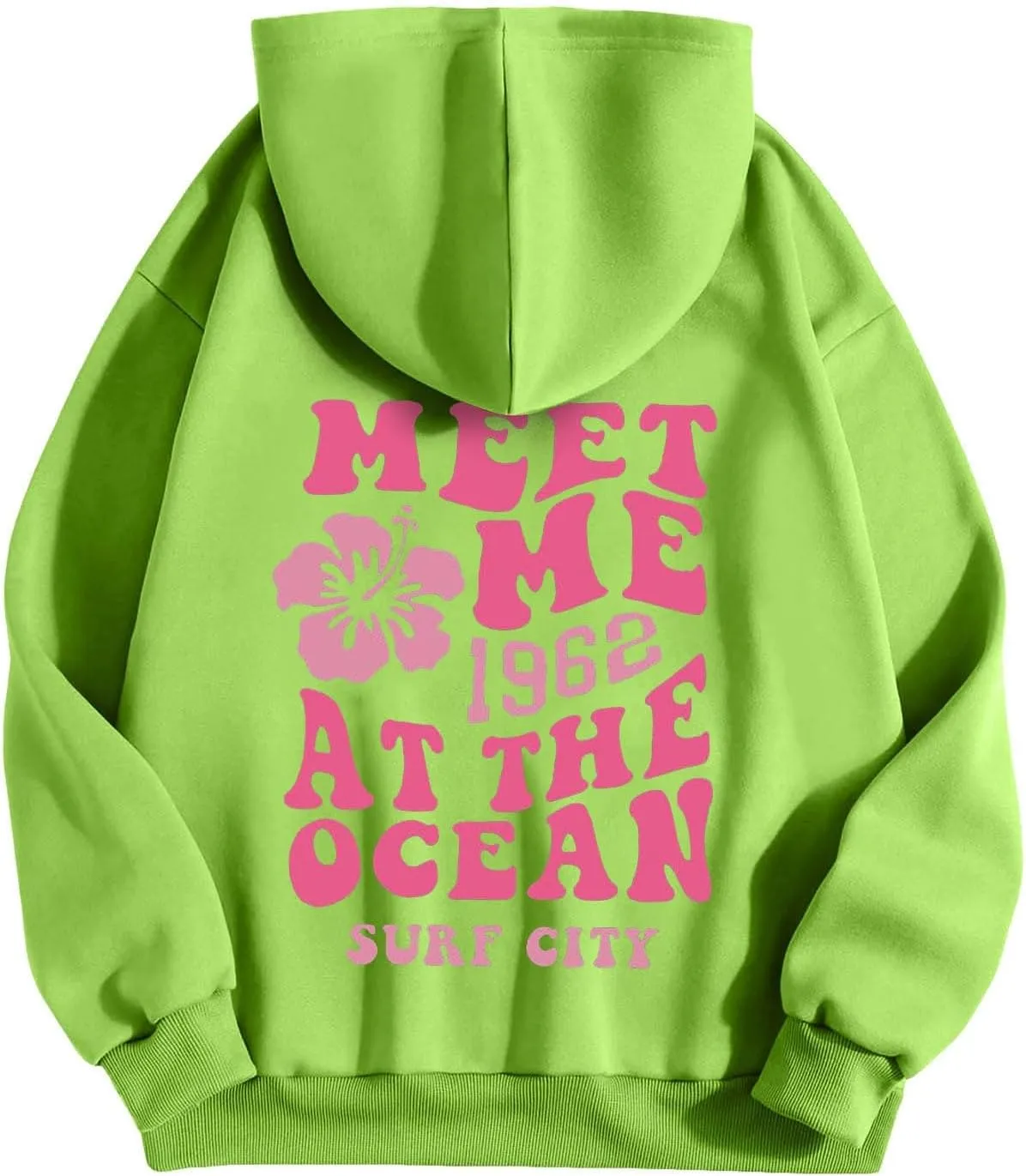 Womens Hoodies Long Sleeve Letter Print Warm Fall Winter Sweatshirts Oversized Hooded Pullover 2024 Trendy