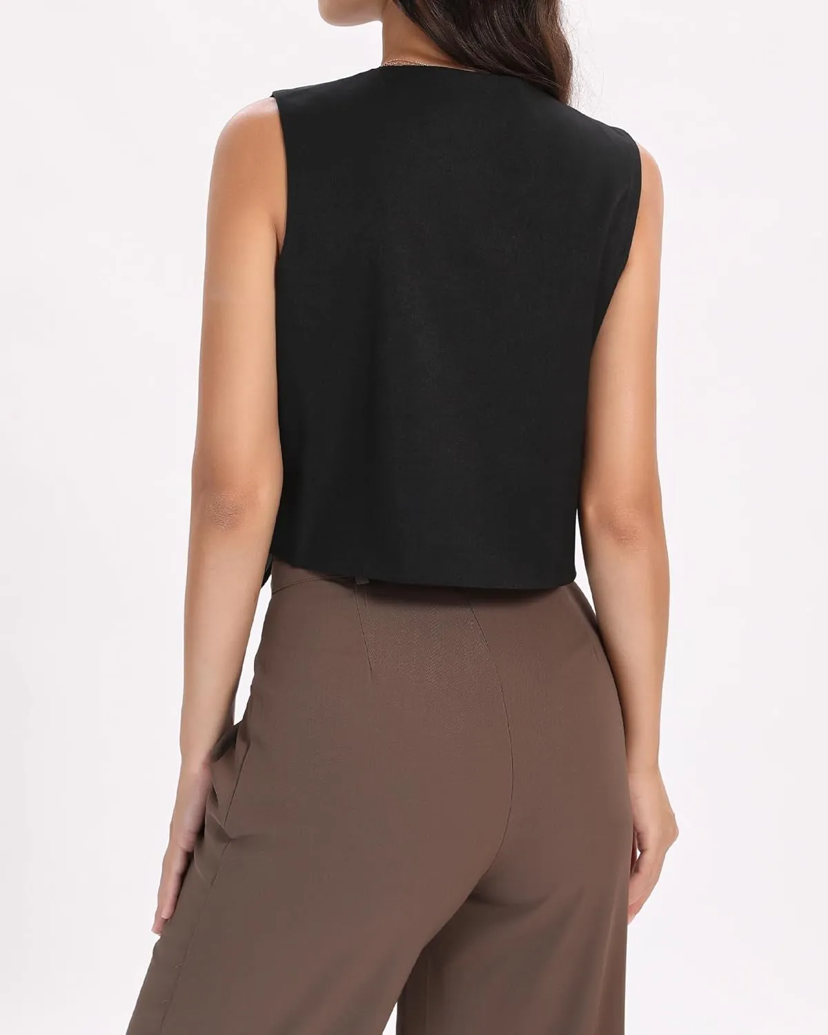 Xeoxarel Women's Linen Vests Crop Tank Tops (S-2XL)